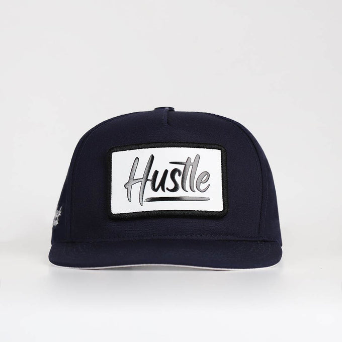 hustle-logolu-lacivert-hip-hop-sapka-3561 - BlackBörk TR