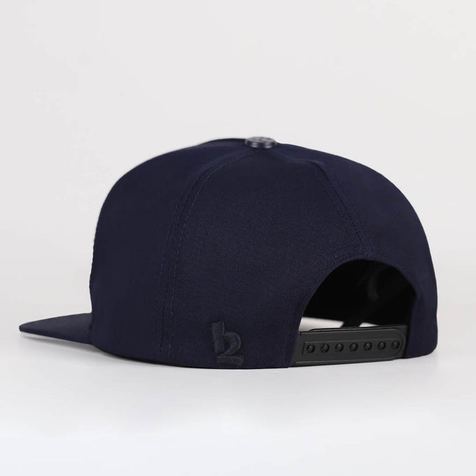 hustle-logolu-lacivert-hip-hop-sapka-3564 - BlackBörk TR