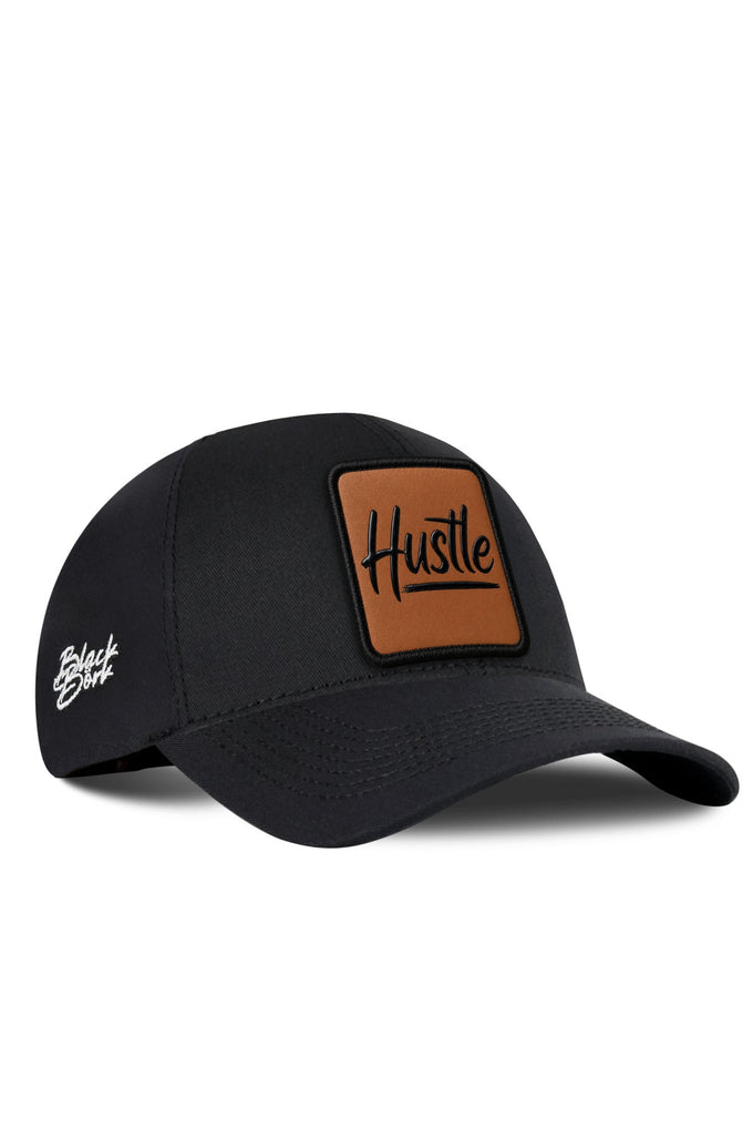 Hustle Logolu Siyah Six Beyzbol Şapka