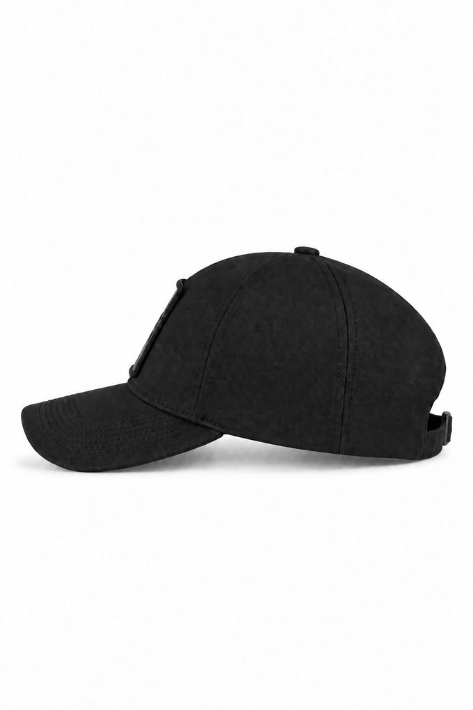 Black Six Baseball Cap with Hustle Logo