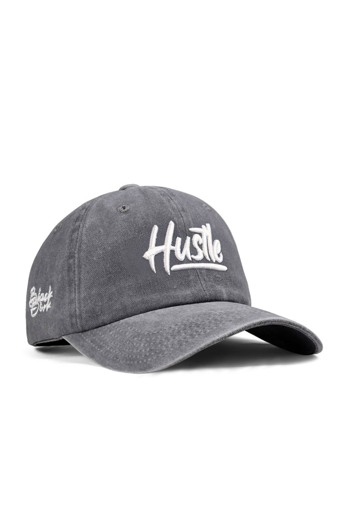 hustle-nakisli-vintage-beyzbol-gri-sapka-4686 - BlackBörk TR