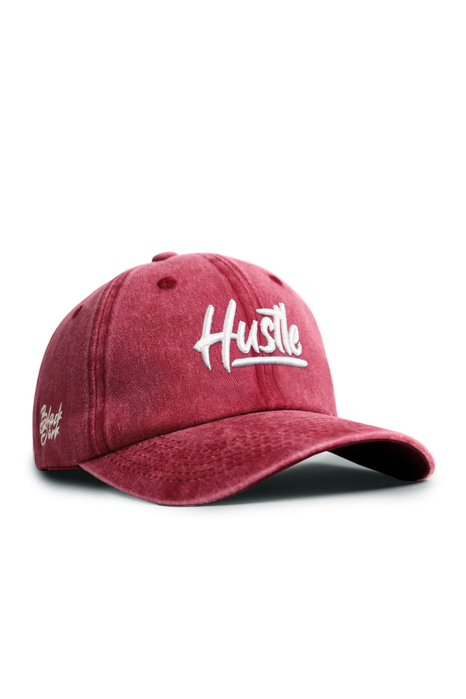 hustle-nakisli-vintage-beyzbol-kirmizi-sapka-4699 - BlackBörk TR