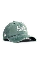 Hustle Embroidered Vintage Baseball Dark Green Cap