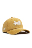 Hustle Embroidered Vintage Baseball Yellow Cap