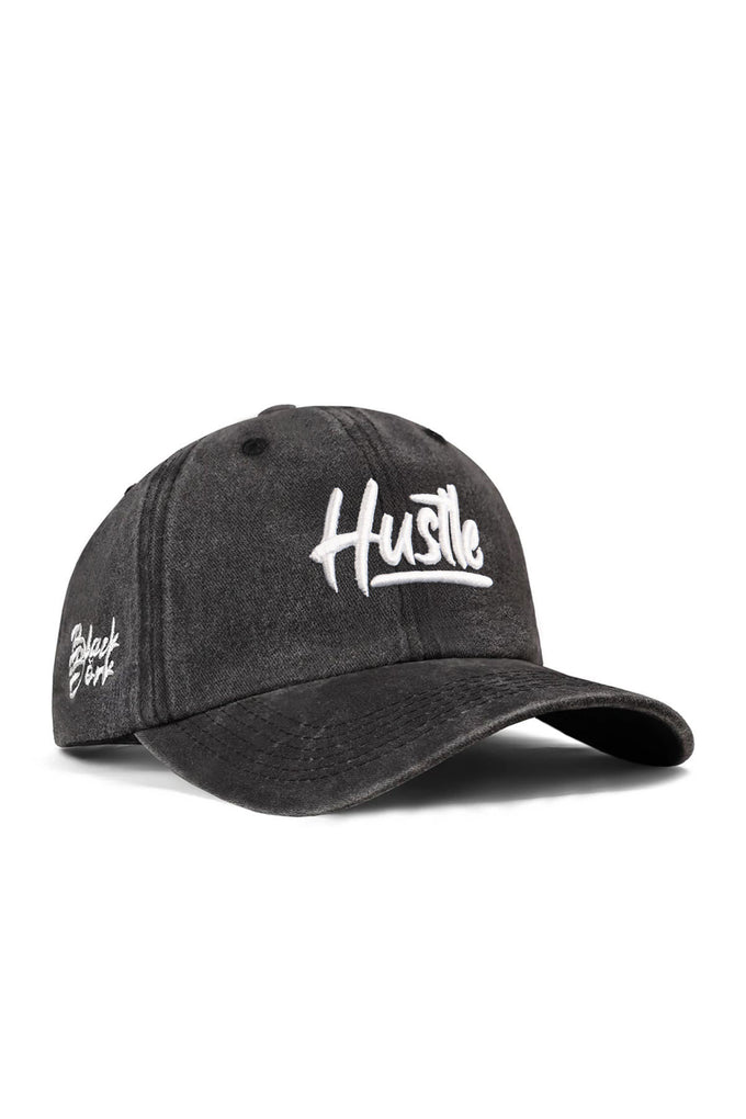 hustle-nakisli-vintage-beyzbol-siyah-sapka-4675 - BlackBörk TR