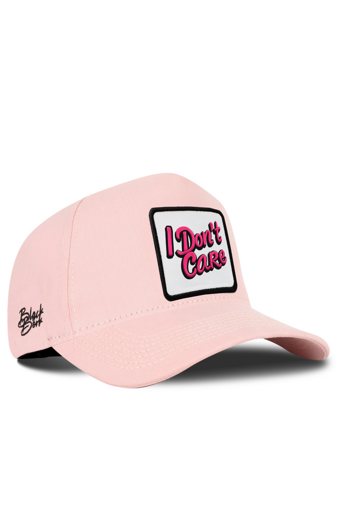 Salmon Baseball Cap with I Don't Care Logo