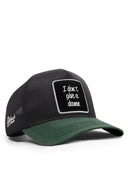 I Don't Give A Damn Cordura Petrol Yeşili-Siyah Trucker Şapka