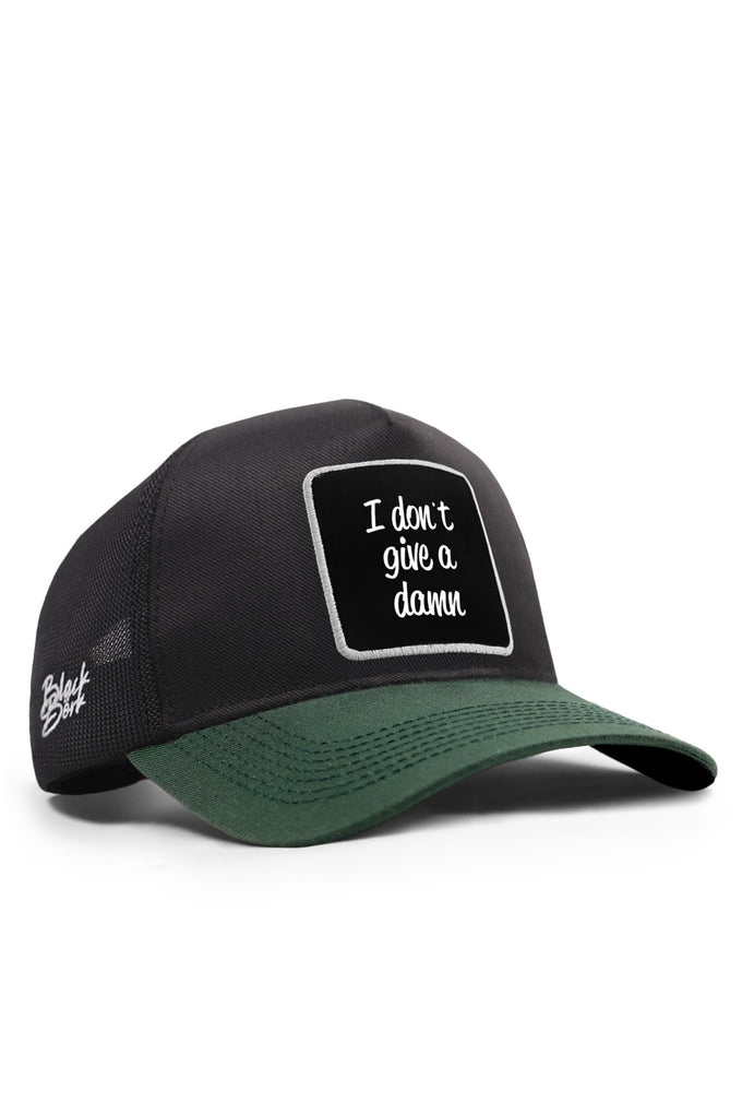 i-don-t-give-a-damn-cordura-petrol-yesili-siyah-trucker-sapka-4551 - BlackBörk TR