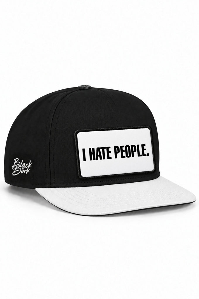 I Hate People Logolu Beyaz-Siyah Hip Hop Şapka