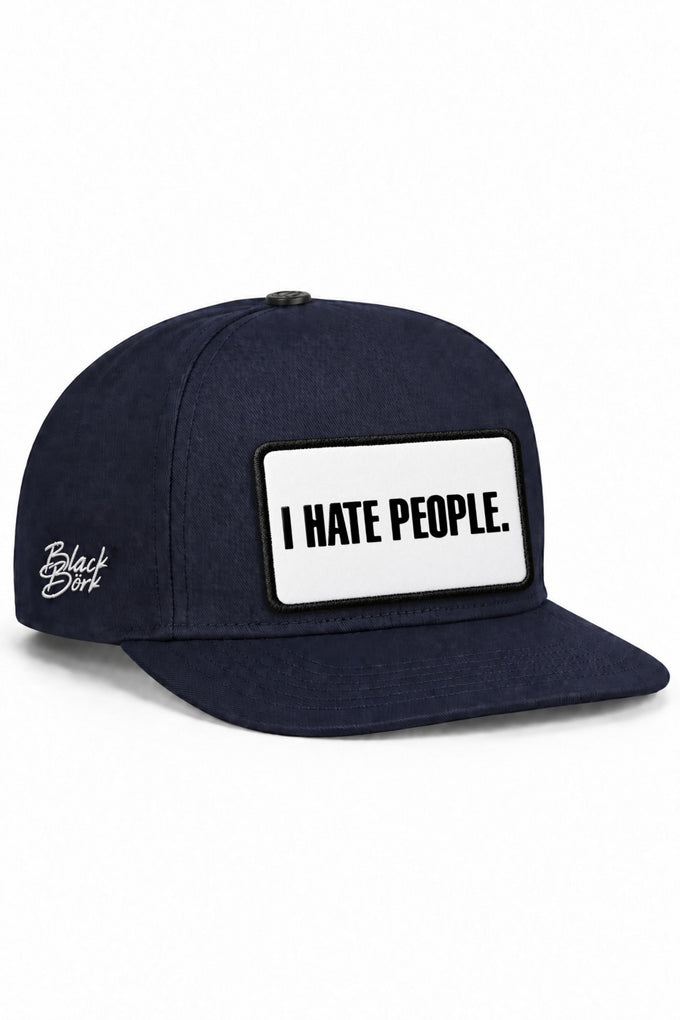 I Hate People Logolu Lacivert Hip Hop Şapka