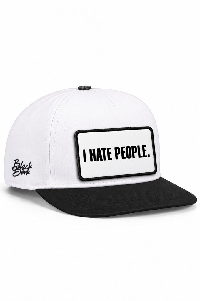 I Hate People Logolu Siyah-Beyaz Hip Hop Şapka