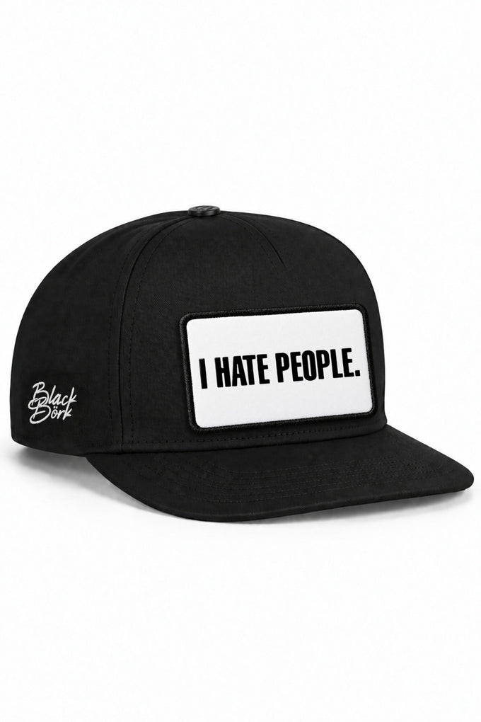 I Hate People Logolu Siyah Hip Hop Şapka