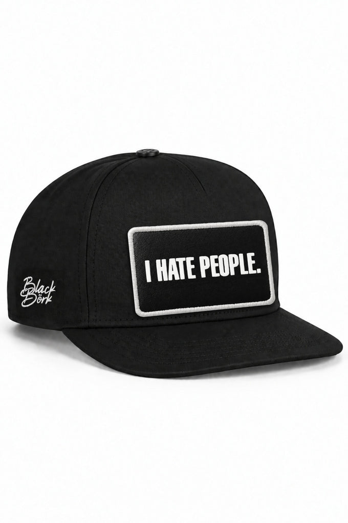I Hate People logolu Siyah Hip Hop Şapka