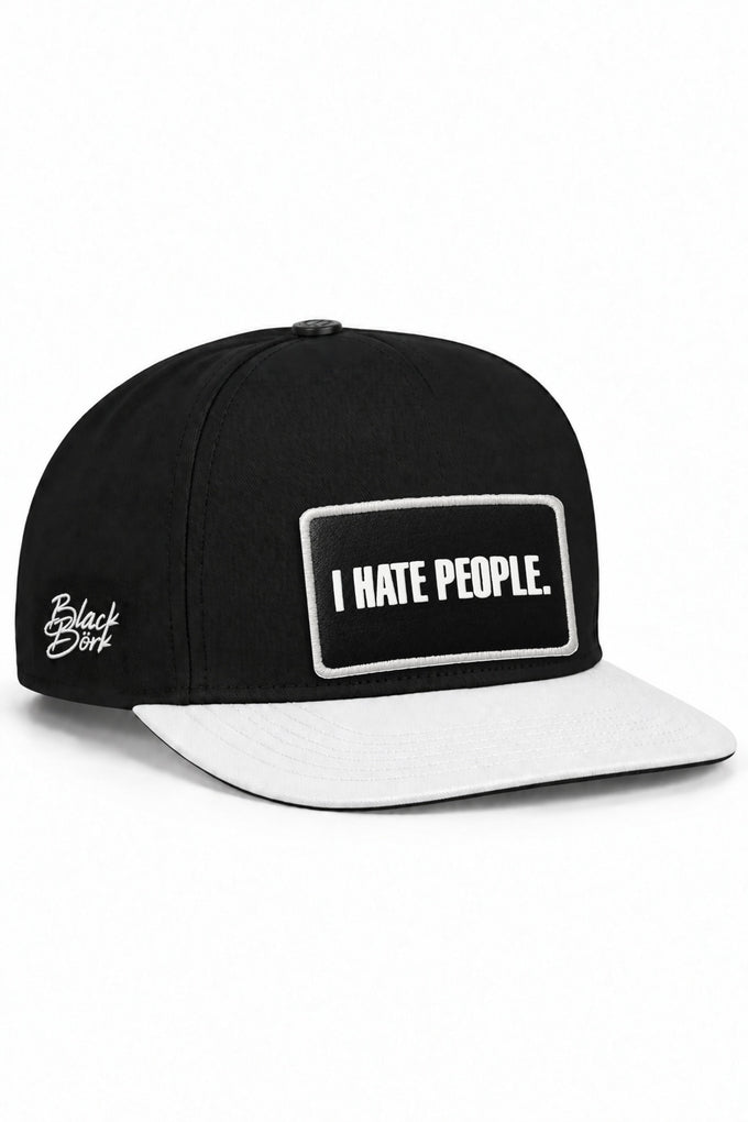 I Hate People logolu V2 Beyaz-Siyah Hip Hop Şapka