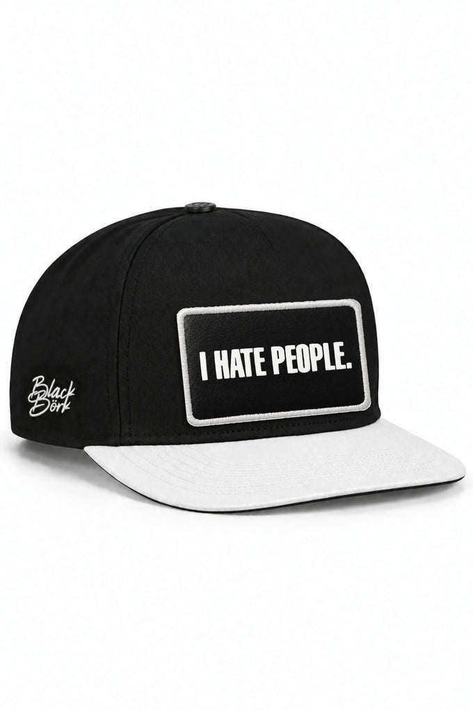 I Hate People logolu V2 Beyaz-Siyah Hip Hop Şapka