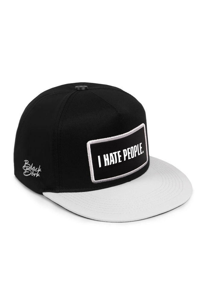 i-hate-people-logolu-v2-beyaz-siyah-hip-hop-sapka-5801 - BlackBörk TR