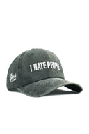 I Hate People Nakışlı Vintage Beyzbol Petrol Şapka