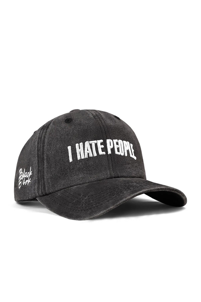 i-hate-people-nakisli-vintage-beyzbol-siyah-sapka-4252 - BlackBörk TR