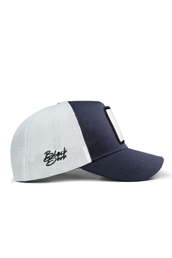 I Need Money For Porsche Logo Navy Blue-White Trucker Cap