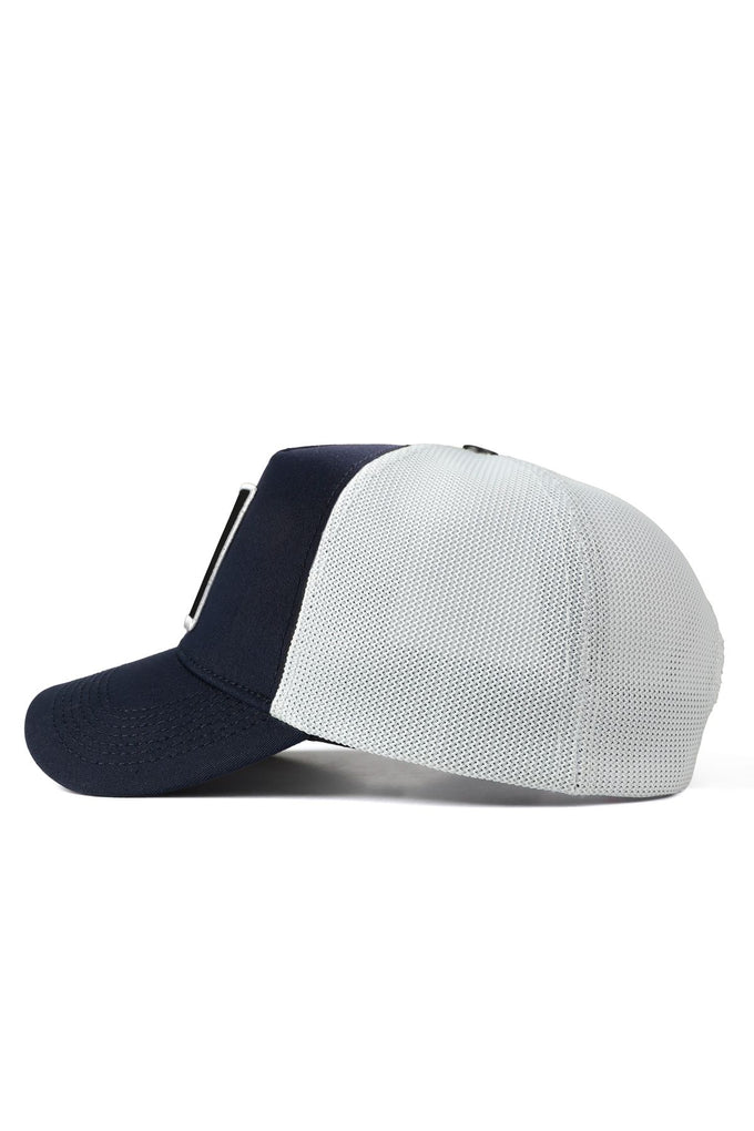 ihtimal-yuku-logolu-lacivert-beyaz-trucker-sapka-4146 - BlackBörk TR