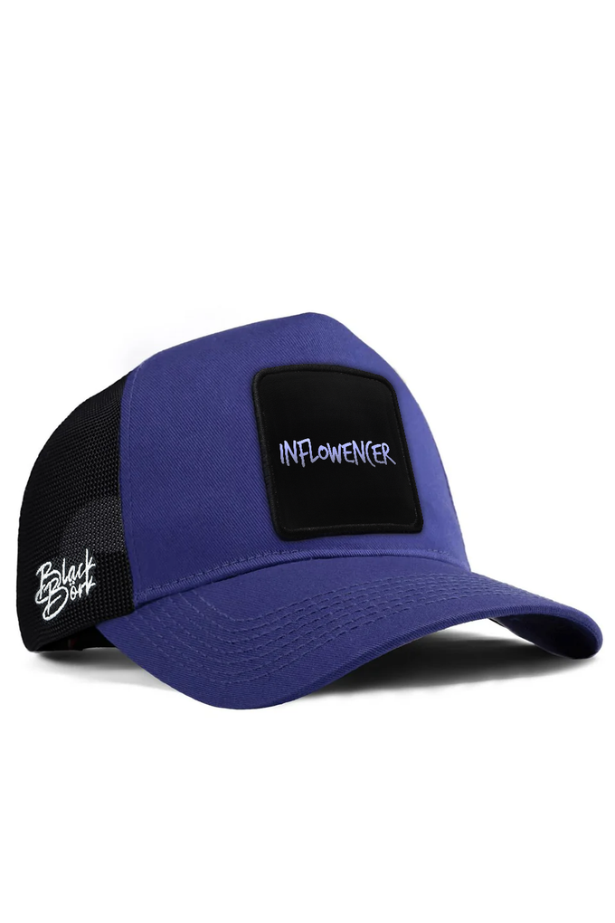 inflowencer-logolu-mavi-siyah-trucker-sapka-5403 - BlackBörk TR