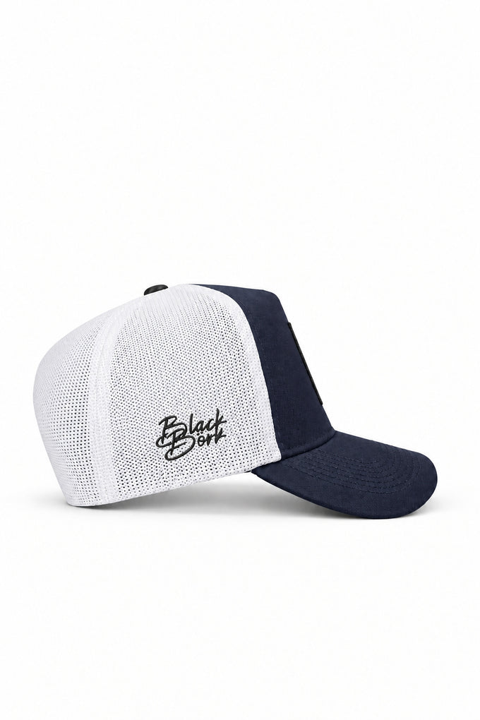 It's Not A Game It's Life Logolu Lacivert-Beyaz Trucker Şapka