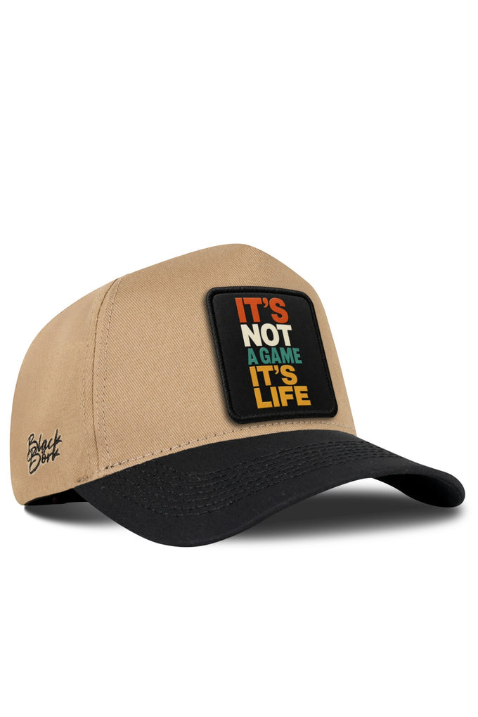It's Not A Game It's Life Logo Black-Mink Baseball Premium Cap