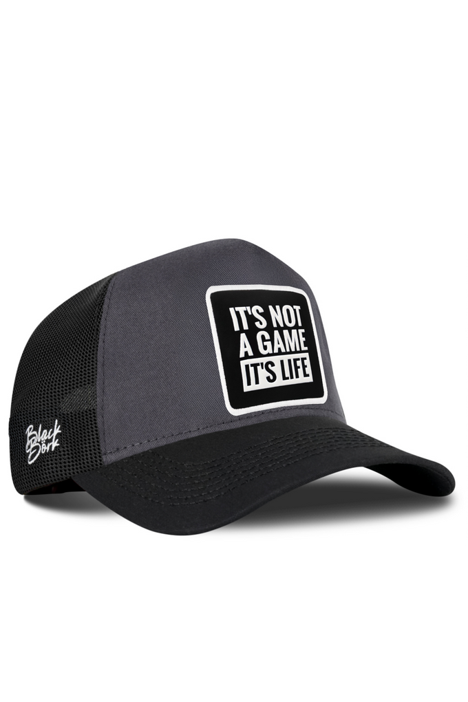 It's Not A Game Logolu Siyah-Antrasit Trucker Şapka