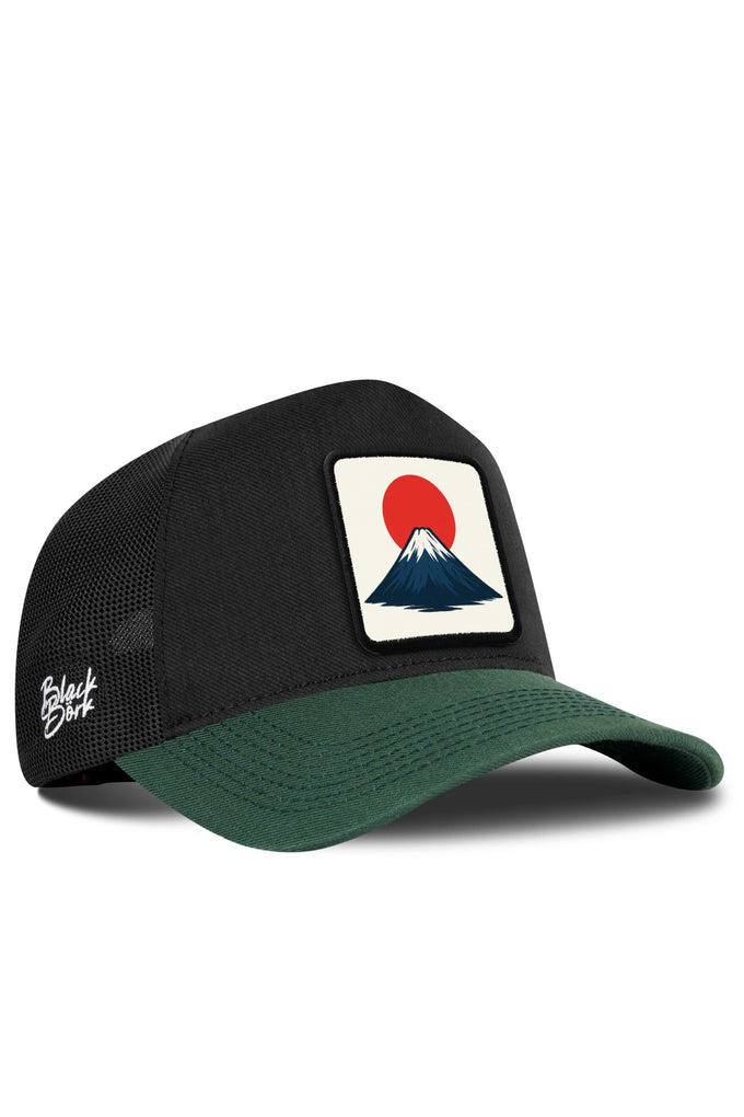 Japonya Logolu Cordura Petrol Yeşili-Siyah Trucker Şapka