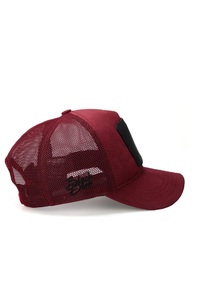 Joker Logolu Bordo Trucker Şapka