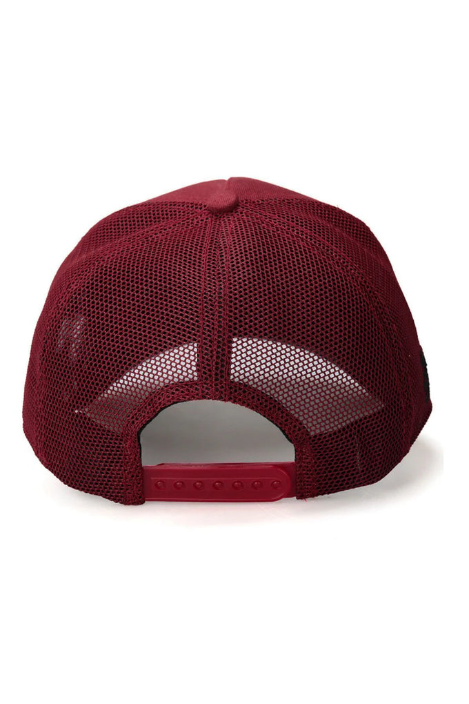 Joker Logolu Bordo Trucker Şapka