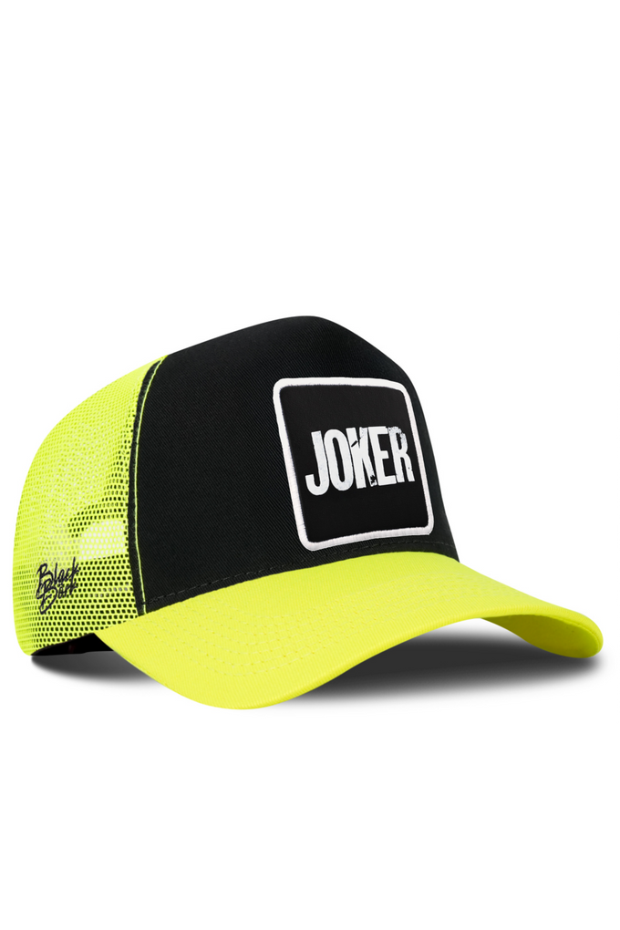 Joker Logolu Neon-Siyah Trucker Şapka