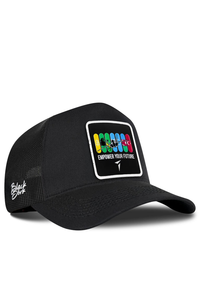 Kaan Lisanslı Siyah Trucker Şapka