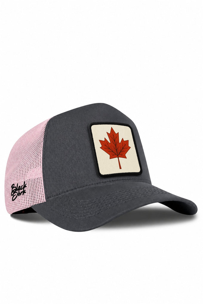 Kanada Logolu Antrasit-Pembe Trucker Şapka