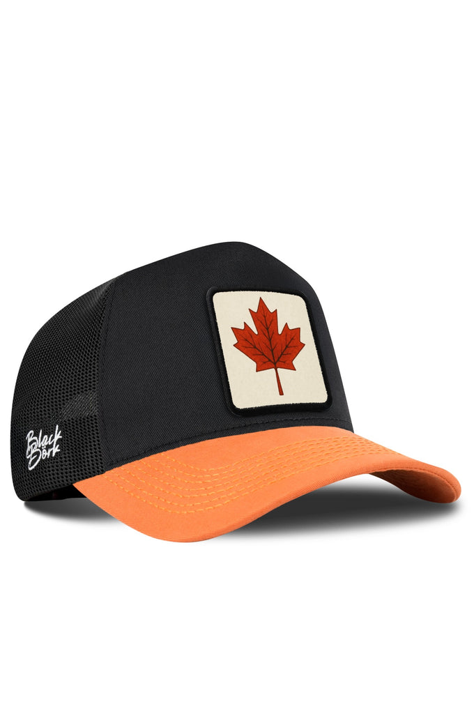 Kanada Logolu Kiremit-Siyah Trucker Şapka