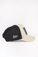 Kaplan Logolu Bej-Siyah Trucker Şapka