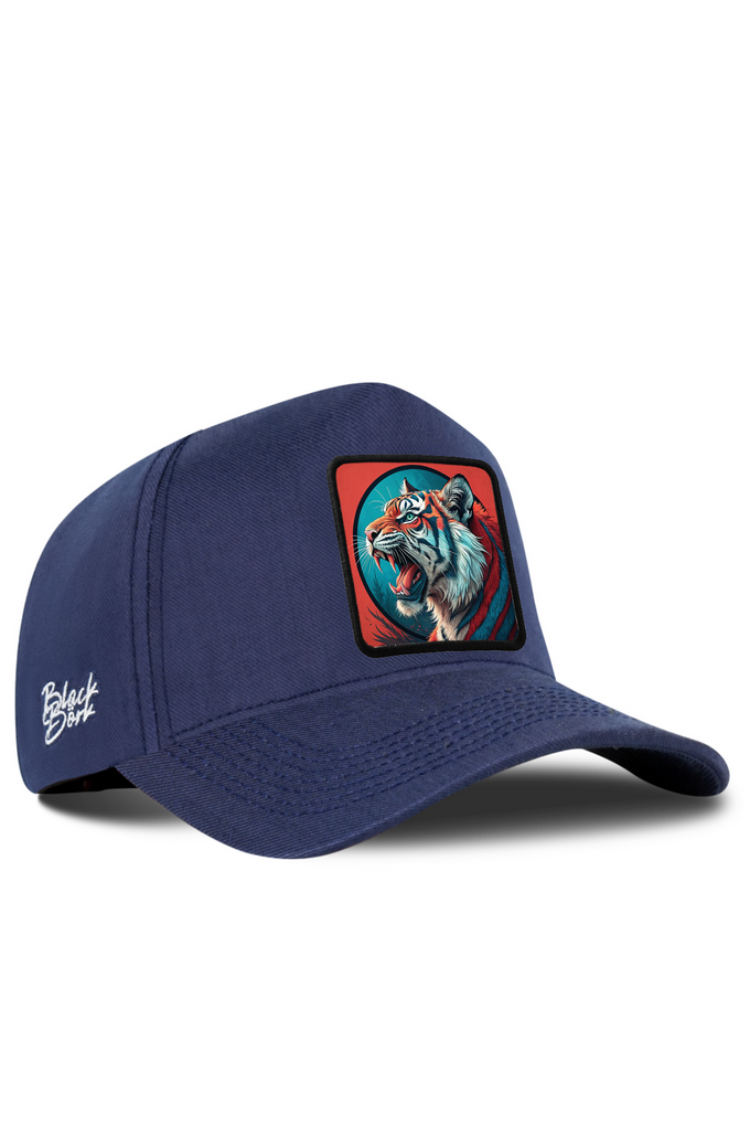 Navy Cordura Baseball Cap with Tiger Logo