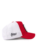 Kaplan Logolu Kırmızı-Beyaz Trucker Şapka