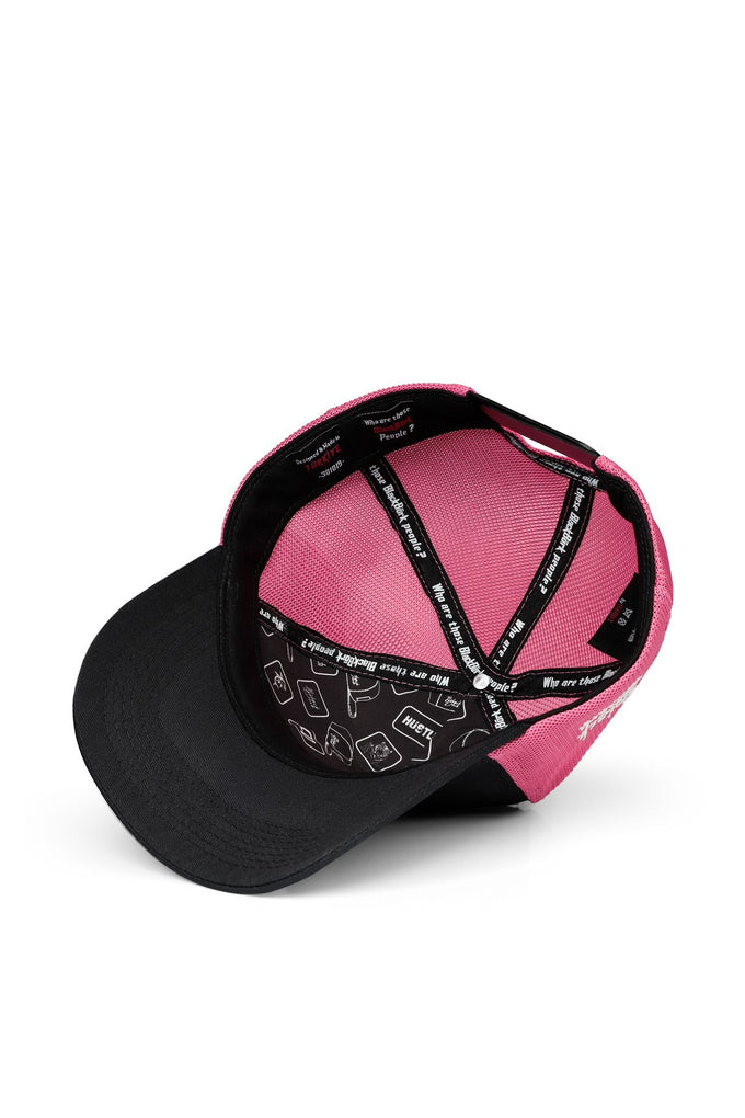 Black and Pink Trucker Cap with Tiger Logo