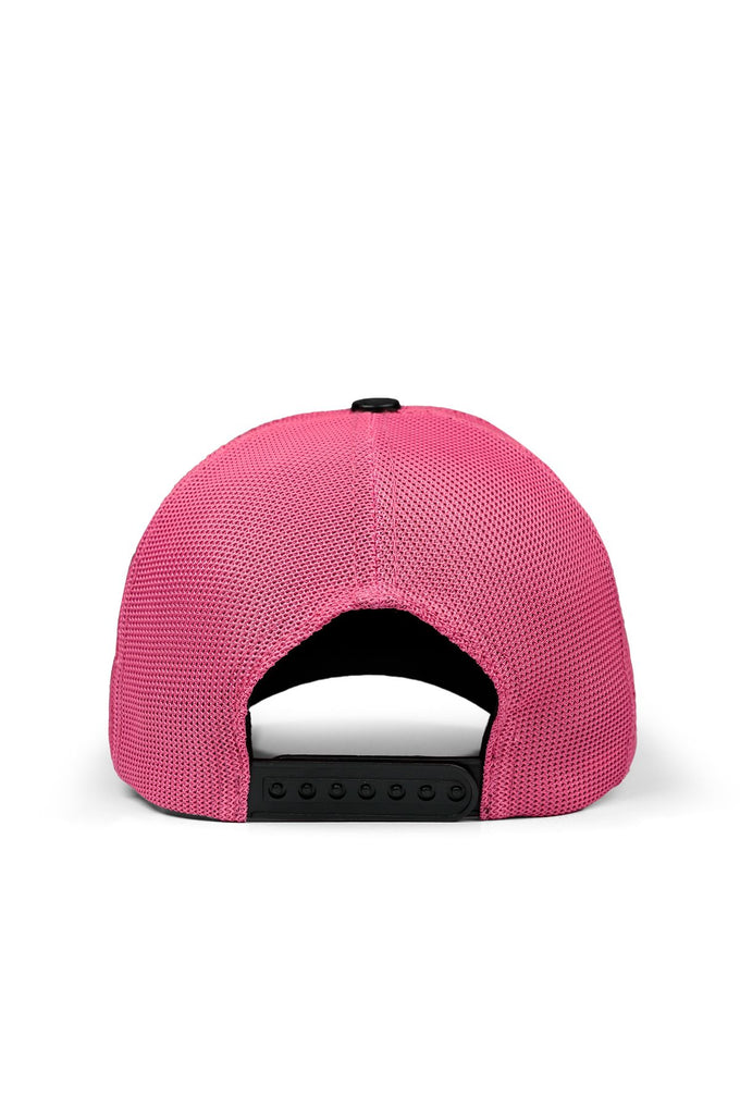 Black and Pink Trucker Cap with Tiger Logo
