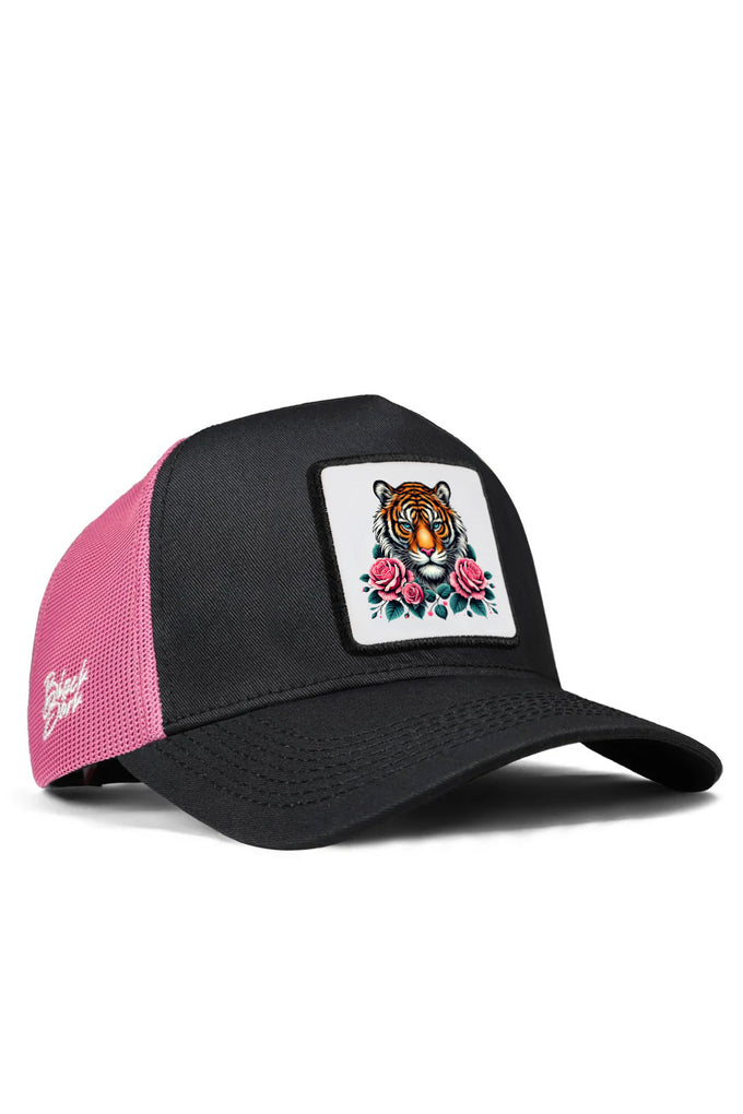 kaplan-logolu-siyah-pembe-trucker-sapka-2682 - BlackBörk TR