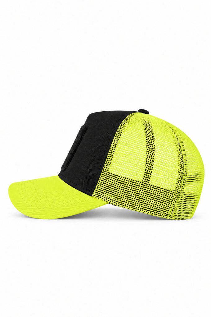 Karavan Logolu Neon-Siyah Trucker Şapka