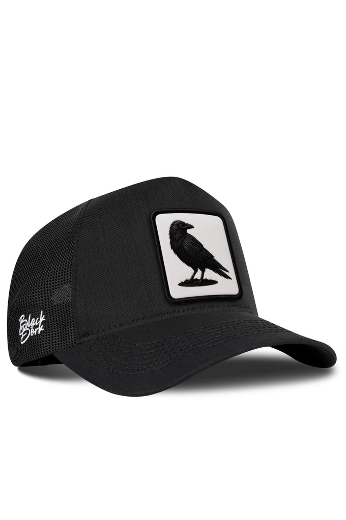 Karga Logolu Cordura Siyah Trucker Şapka