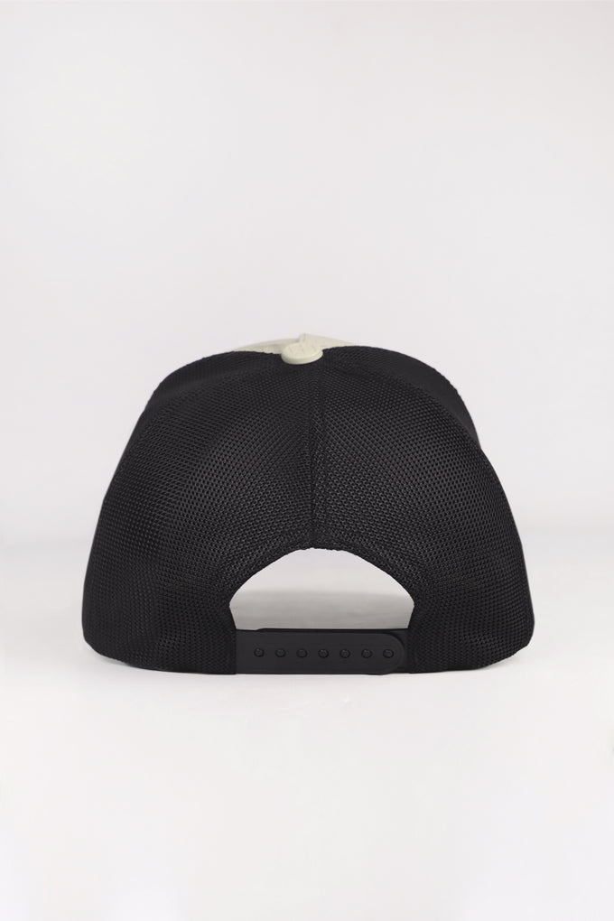 Kartal Logolu Bej-Siyah Trucker Şapka