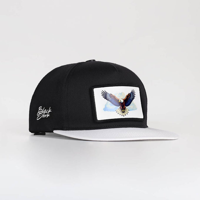 kartal-logolu-beyaz-siyah-hip-hop-sapka-3655 - BlackBörk TR
