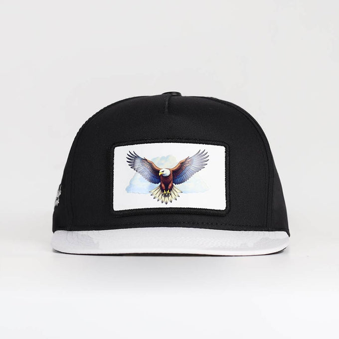 kartal-logolu-beyaz-siyah-hip-hop-sapka-3656 - BlackBörk TR