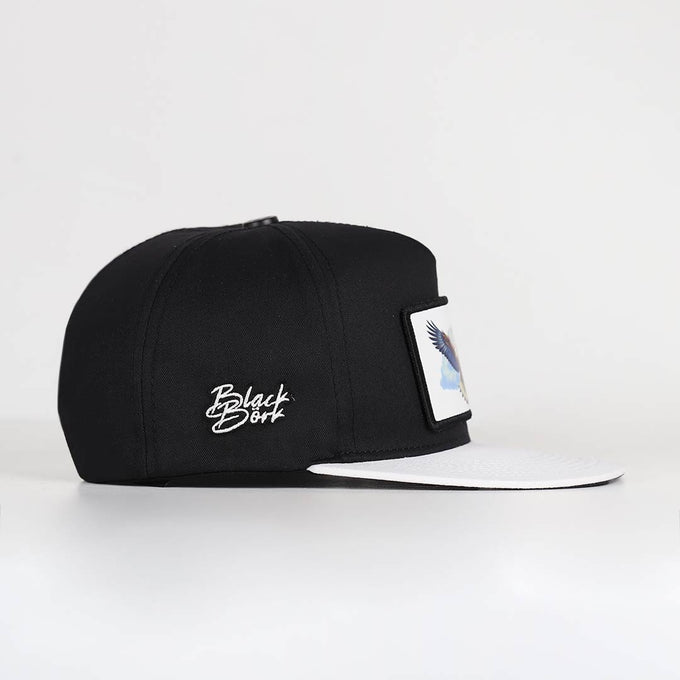 kartal-logolu-beyaz-siyah-hip-hop-sapka-3657 - BlackBörk TR