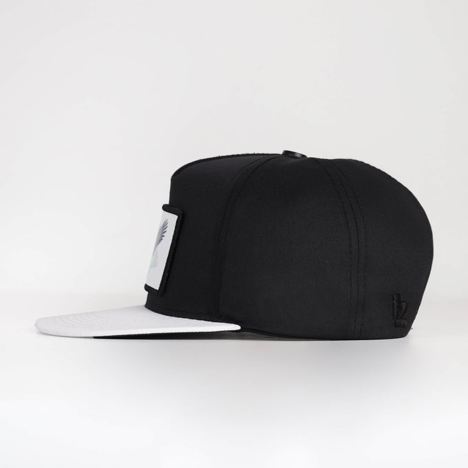 kartal-logolu-beyaz-siyah-hip-hop-sapka-3658 - BlackBörk TR