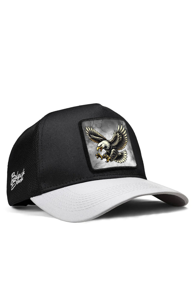 kartal-logolu-beyaz-siyah-trucker-sapka-2237 - BlackBörk TR