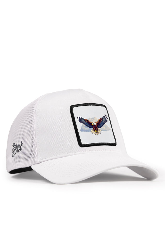 kartal-logolu-beyaz-trucker-sapka-5640 - BlackBörk TR